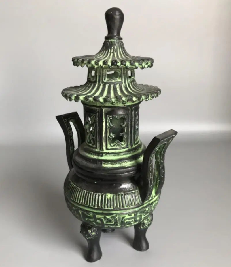 China bronze archaize tower Incense burner crafts statue