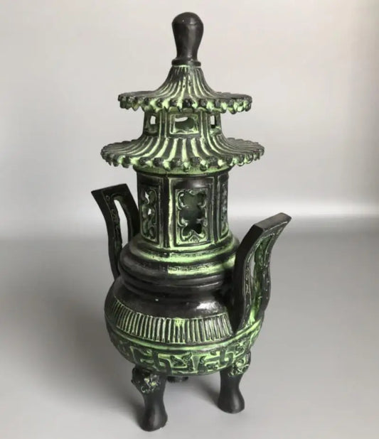 China bronze archaize tower Incense burner crafts statue