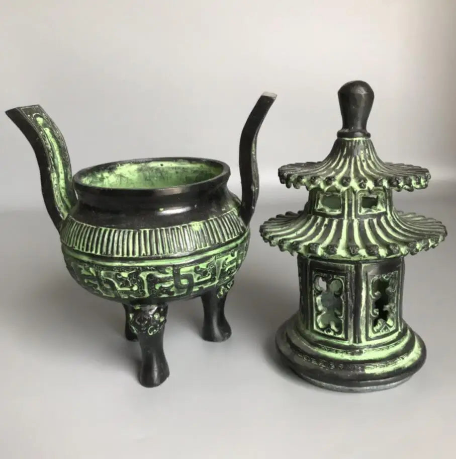 China bronze archaize tower Incense burner crafts statue