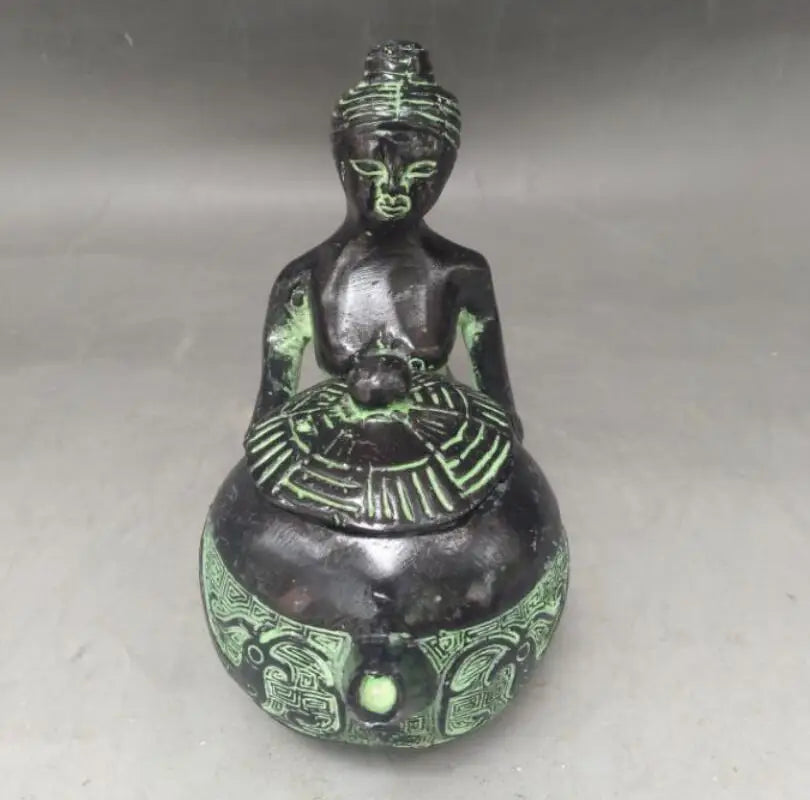 China bronze beauty teapot crafts statue