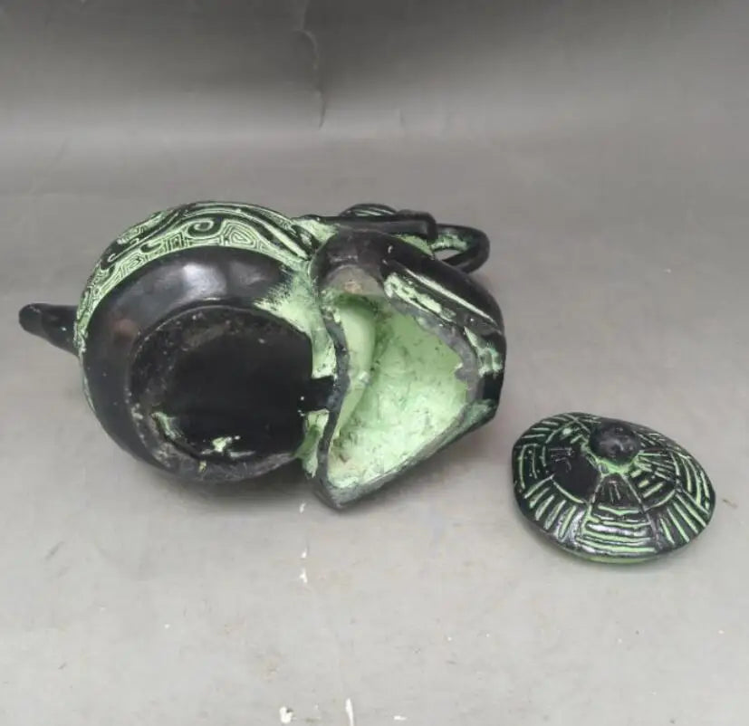China bronze beauty teapot crafts statue