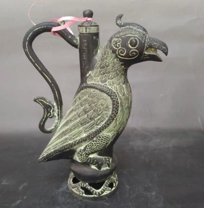 China bronze eagle teapot crafts statue