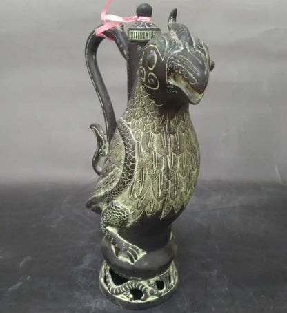 China bronze eagle teapot crafts statue