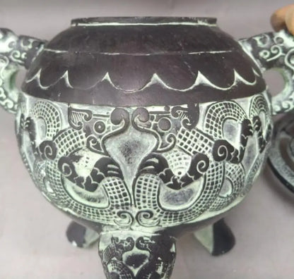 China bronze gourd shape incense burner crafts statue