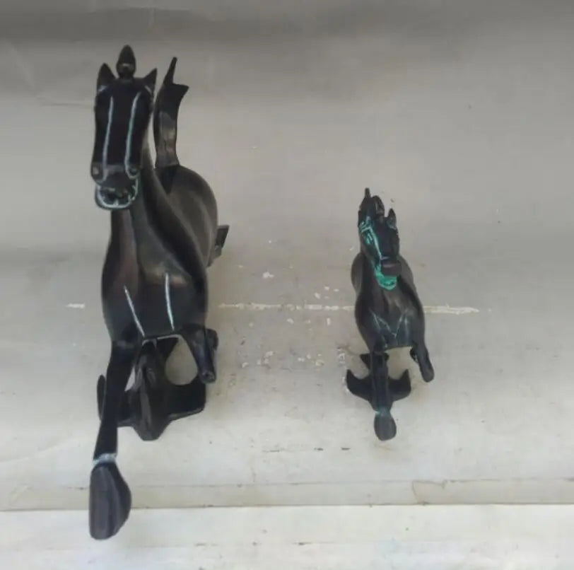 China bronze horse stepped swallows crafts statue