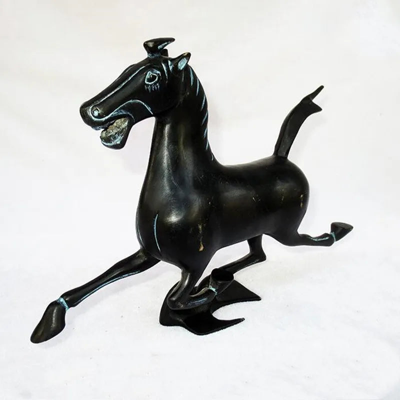 China bronze horse stepped swallows crafts statue