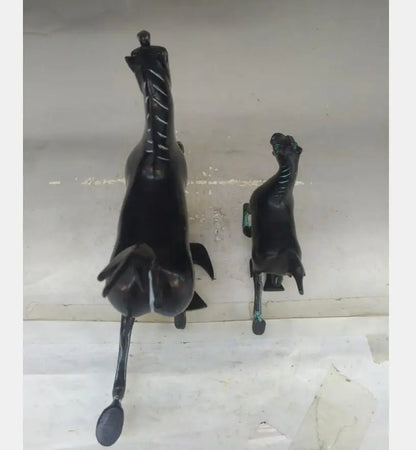 China bronze horse stepped swallows crafts statue