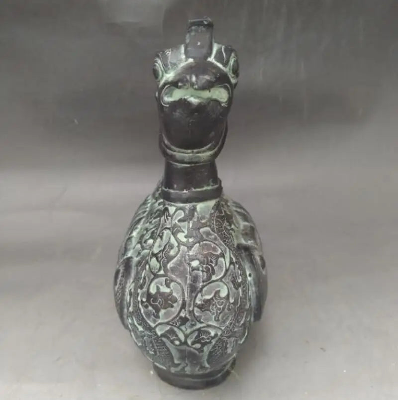 China bronze phoenix teapot crafts statue