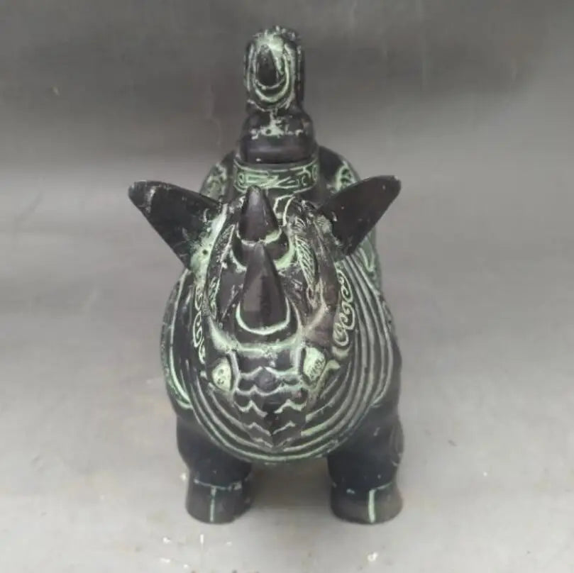 China bronze rhinoceros crafts statue