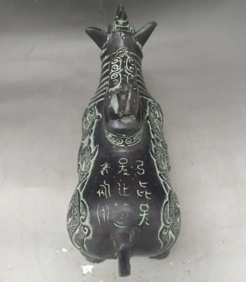 China bronze rhinoceros crafts statue