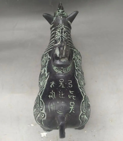 China bronze rhinoceros crafts statue