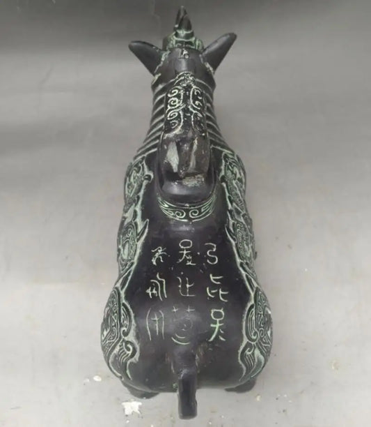 China bronze rhinoceros crafts statue