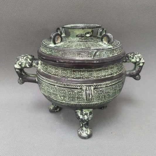 China bronze tripod Incense burner crafts statue