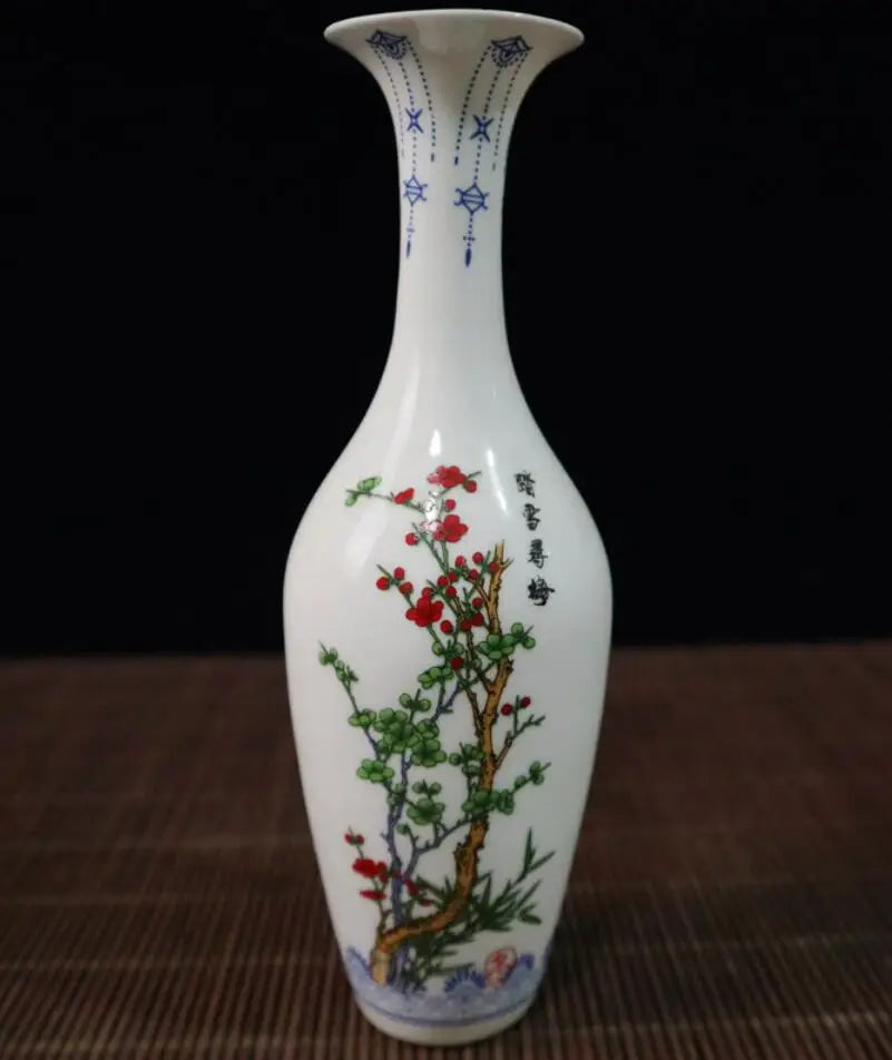 China ceramic Four Seasons Flower vase crafts statue A set