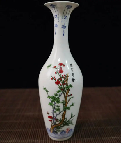 China ceramic Four Seasons Flower vase crafts statue A set