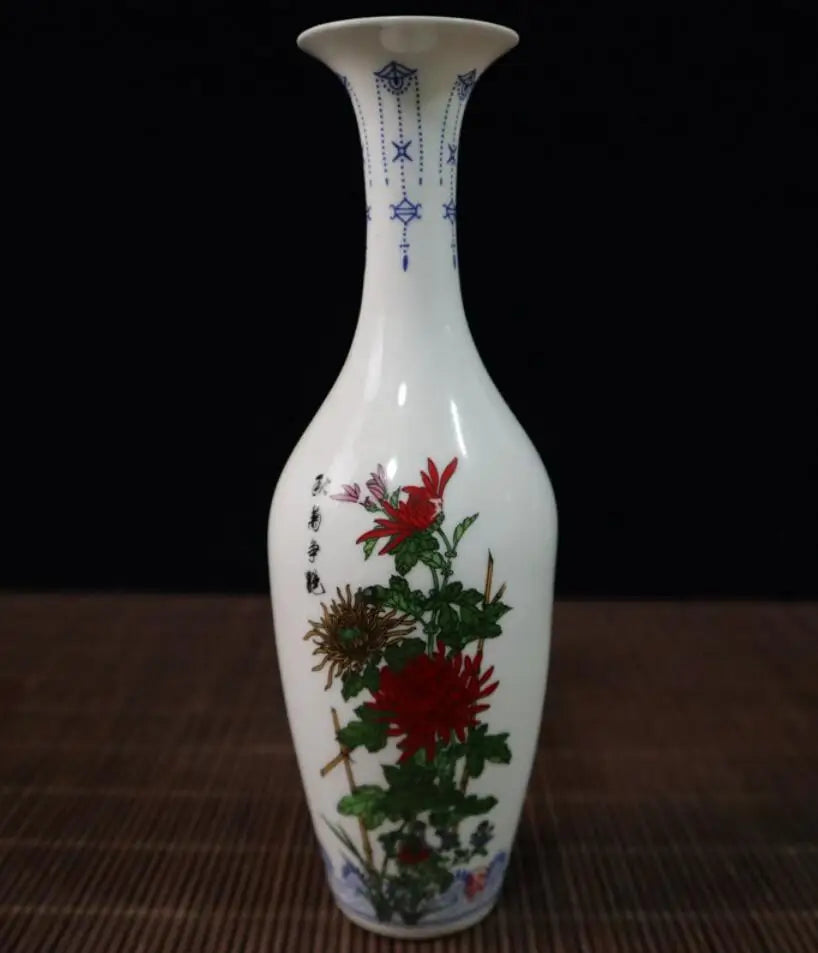 China ceramic Four Seasons Flower vase crafts statue A set