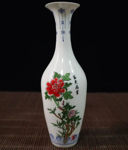 China ceramic Four Seasons Flower vase crafts statue A set