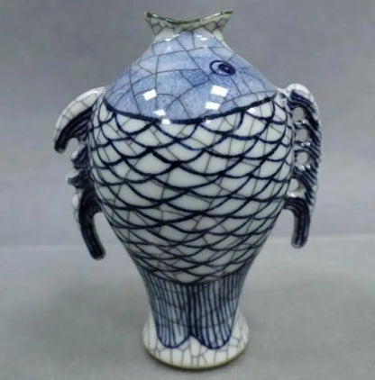 China ceramic fish shape vase crafts statue