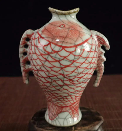 China ceramic fish shape vase crafts statue