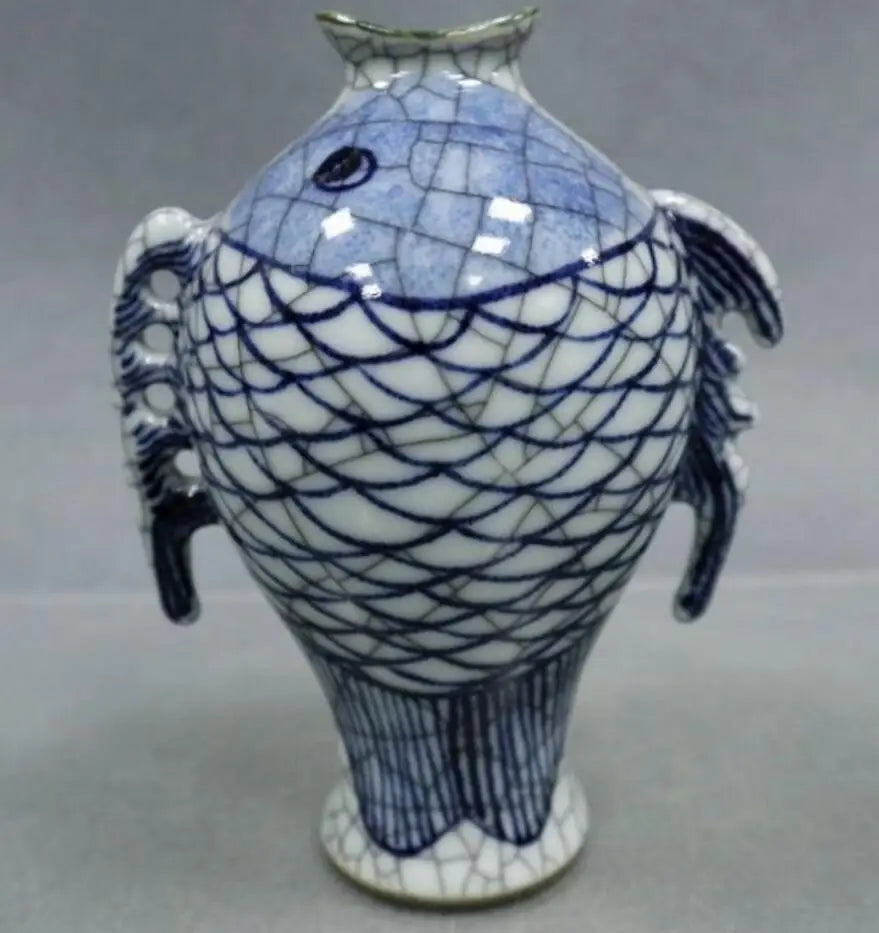 China ceramic fish shape vase crafts statue