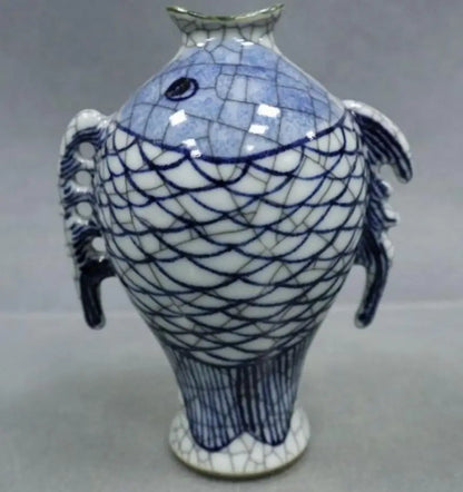 China ceramic fish shape vase crafts statue