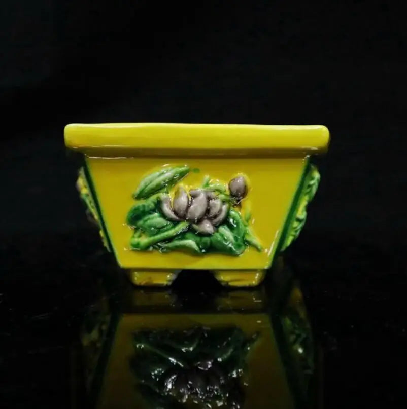 China ceramic six parties flower pot crafts statue