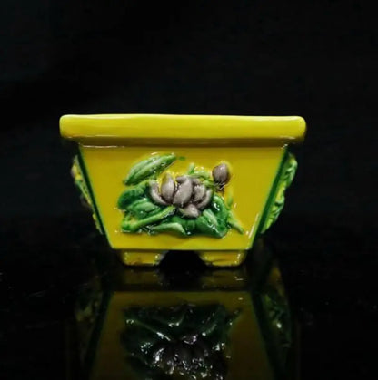China ceramic six parties flower pot crafts statue