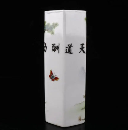 China ceramic six parties vase crafts statue A pair