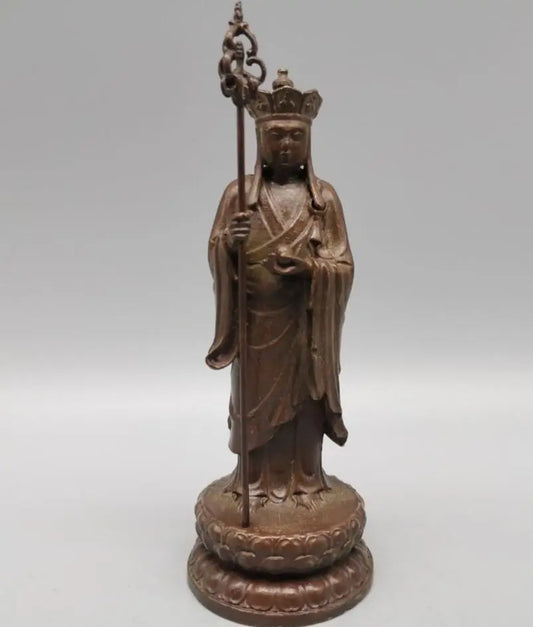 China copper Ksitigarbha small crafts statue