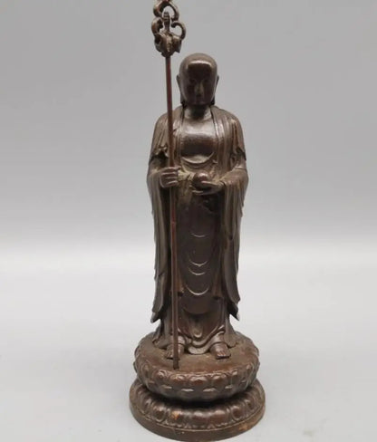 China copper Ksitigarbha small crafts statue