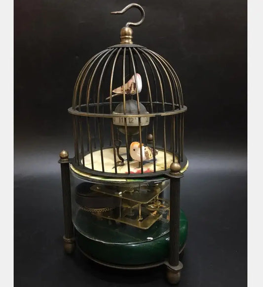 China copper archaize bird cage Clocks crafts statue #1
