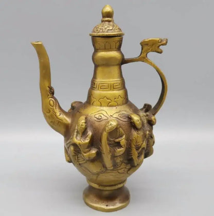 China copper eight immortals flagon crafts statue