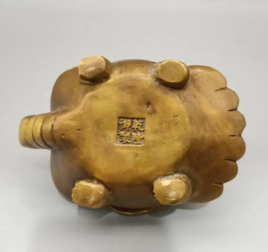 China copper longevity turtle teapot crafts statue