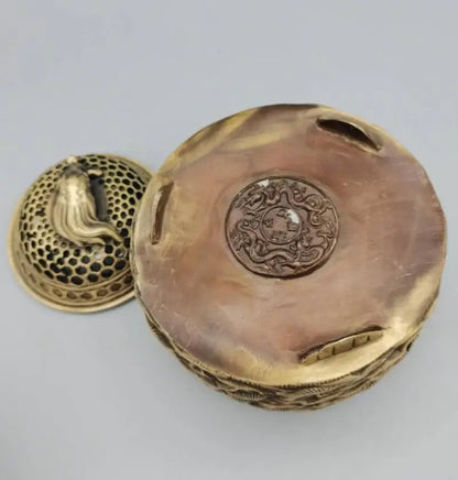 China copper thousand crane Incense burner crafts statue