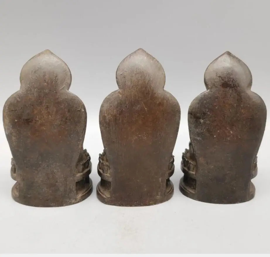 China copper three SAN Buddha small crafts statue A set