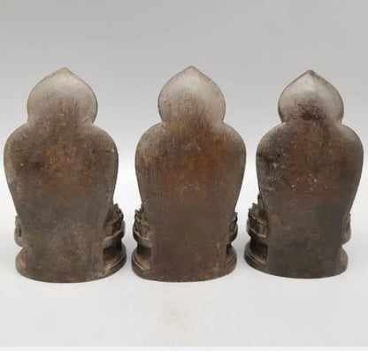 China copper three SAN Buddha small crafts statue A set