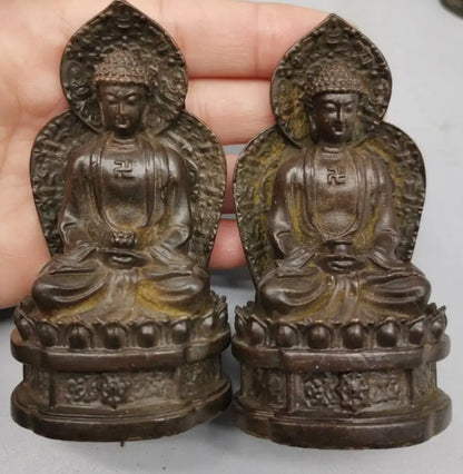 China copper three SAN Buddha small crafts statue A set