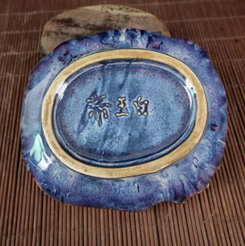 China glazed ceramic frog Pen wash crafts statue