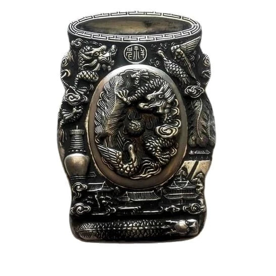 China handmade fine stationery silver plated Yantai Phoenix collection