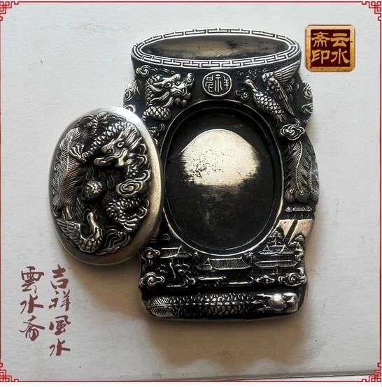 China handmade fine stationery silver plated Yantai Phoenix collection