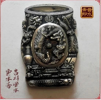 China handmade fine stationery silver plated Yantai Phoenix collection
