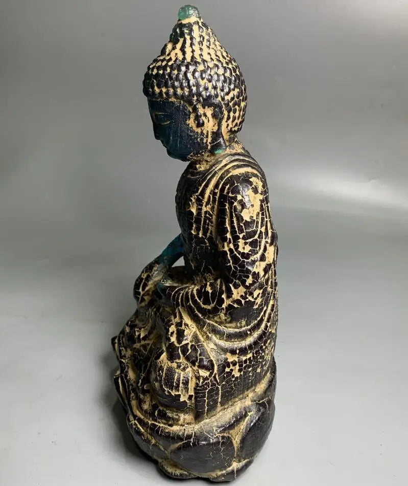 China imitation amber Sakyamuni Buddha crafts statue