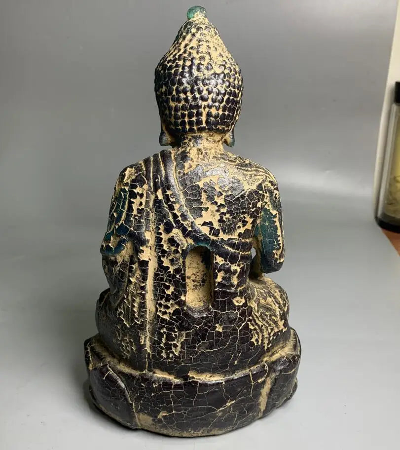 China imitation amber Sakyamuni Buddha crafts statue