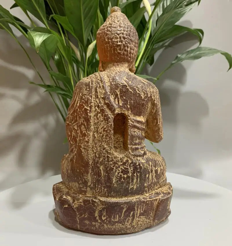 China imitation amber Tathagata Buddha crafts statue