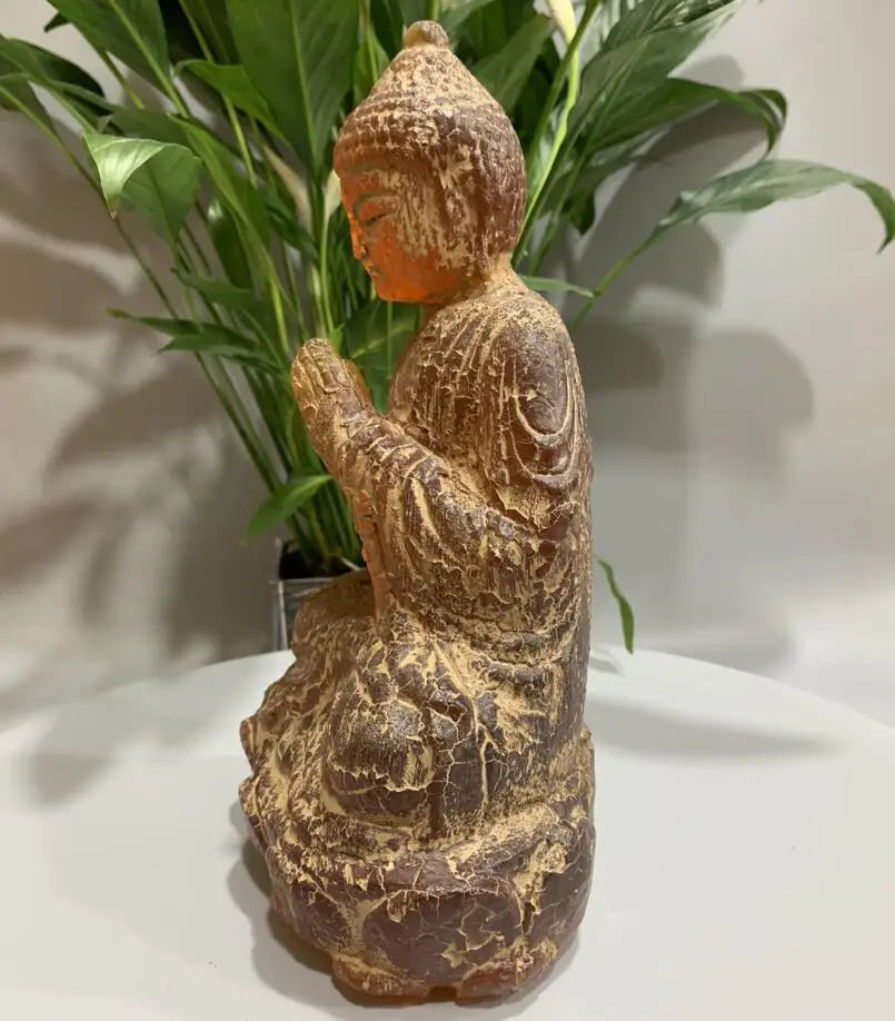 China imitation amber Tathagata Buddha crafts statue