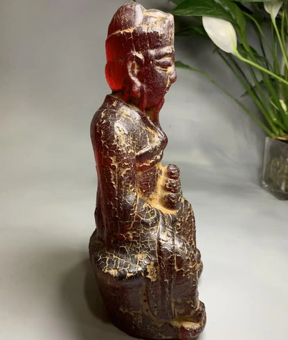 China imitation amber god of wealth crafts statue