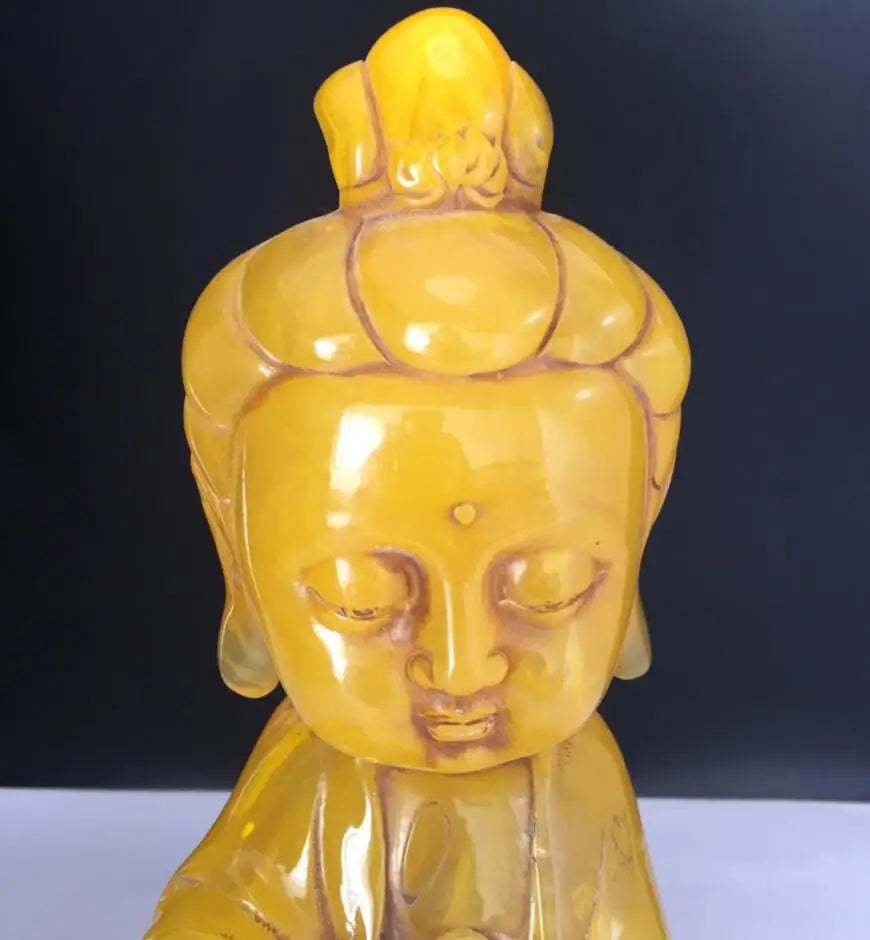 China imitation beeswax Guanyin bodhisattva crafts statue
