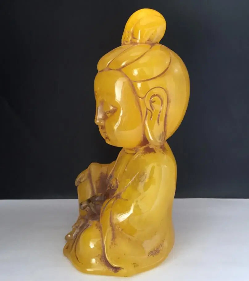 China imitation beeswax Guanyin bodhisattva crafts statue