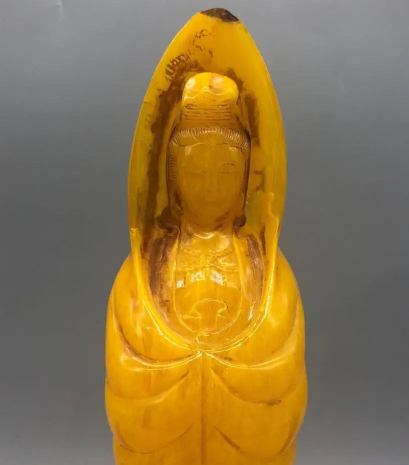China imitation beeswax Guanyin bodhisattva crafts statue