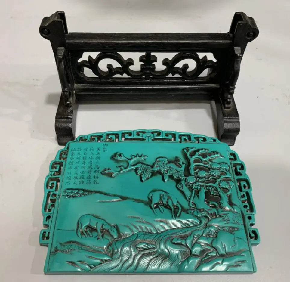 China imitation turquoise screen crafts statue